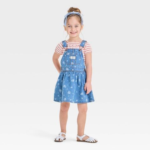 OshKosh Girl's Blue Floral Denim Dress | OshKosh In Lebanon