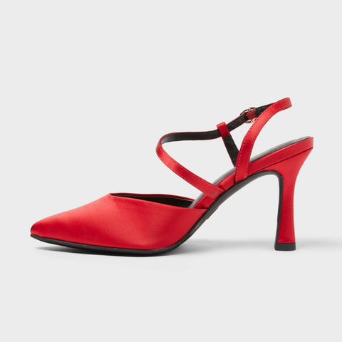 A New Day Women's Red Rosemary with Memory Foam Insole Heels| A New Day in Lebanon