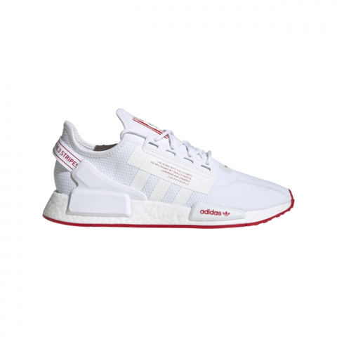 Adidas Men's White & Red Originals NMD-R1 V2 Sneakers |Adidas In Lebanon
