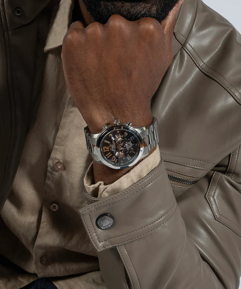 GUESS Men's Silver Tone Multi-function Watch | GUESS  In Lebanon