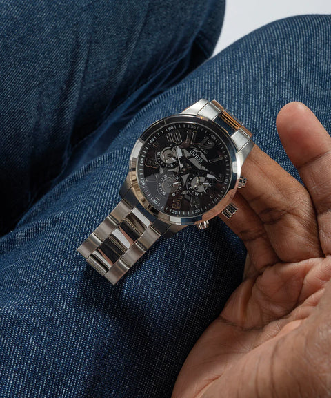 GUESS Men's Silver Tone Multi-function Watch | GUESS  In Lebanon
