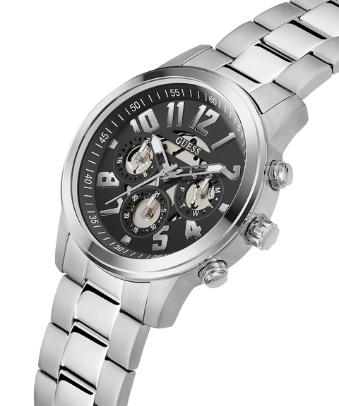 GUESS Men's Silver Tone Multi-function Watch | GUESS  In Lebanon
