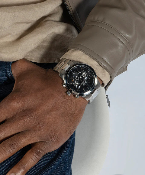 GUESS Men's Silver Tone Multi-function Watch | GUESS  In Lebanon