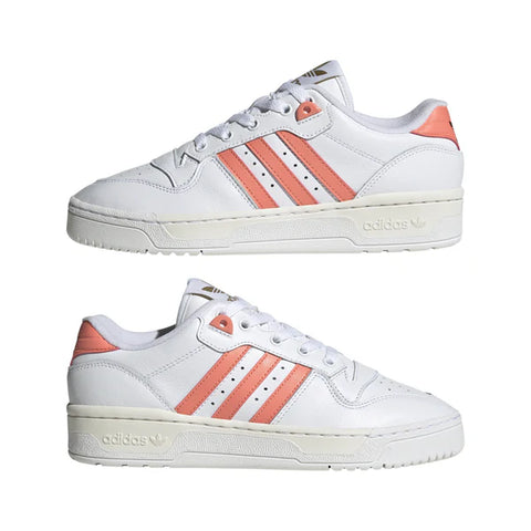 Adidas Women's White & Coral Rivalry Low W Sneaker | Adidas In Lebanon