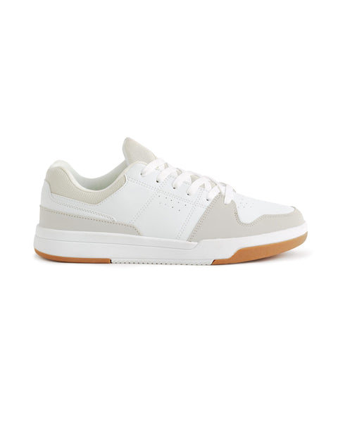 Celio Men's White & Gray Essential Low-Top Sneakers |Celio In Lebanon