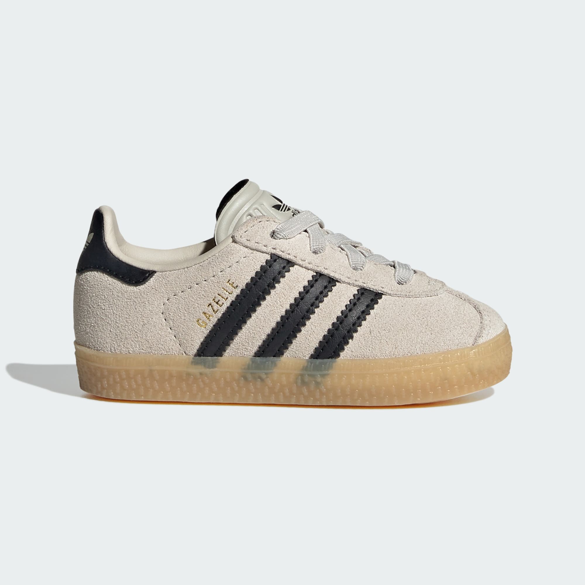 Adidas Kid's Alumina/Core Black /Gum Gazelle Comfort Closure Elastic L –  SuperDokan