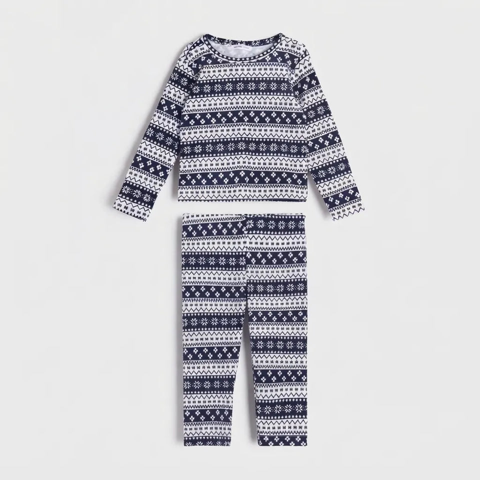 Sinsay Baby Boy's Navy Scandinavian Pattern Two Piece Pajama Set