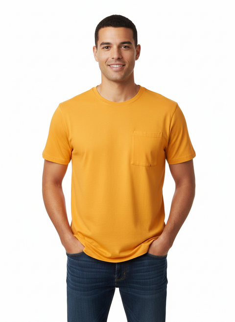 Bass Outdoor Men's Bright Orange Pocket T-Shirt | Bass Outdoor in Lebanon