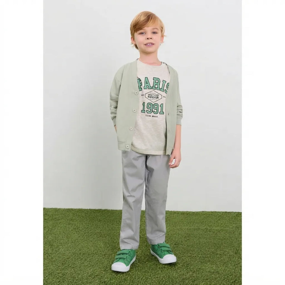 Sinsay Boy's Gray Heather Paris Graphic T-Shirt