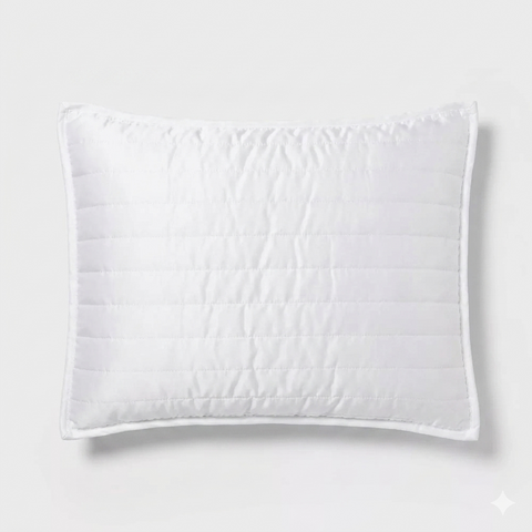 Room Essentials White Standard Satin Quilt Sham Pillowcase|Room Essentials In Lebanon