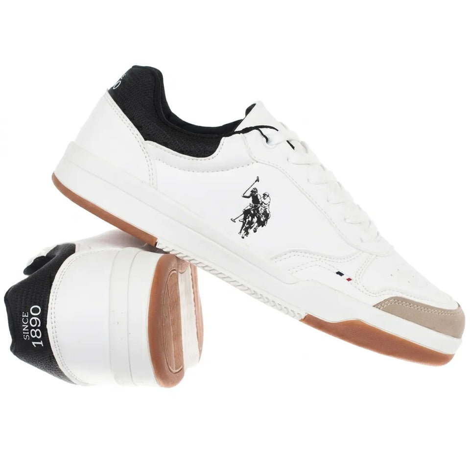 U.S. Polo Assn. Men's White & Black Steve Sneakers