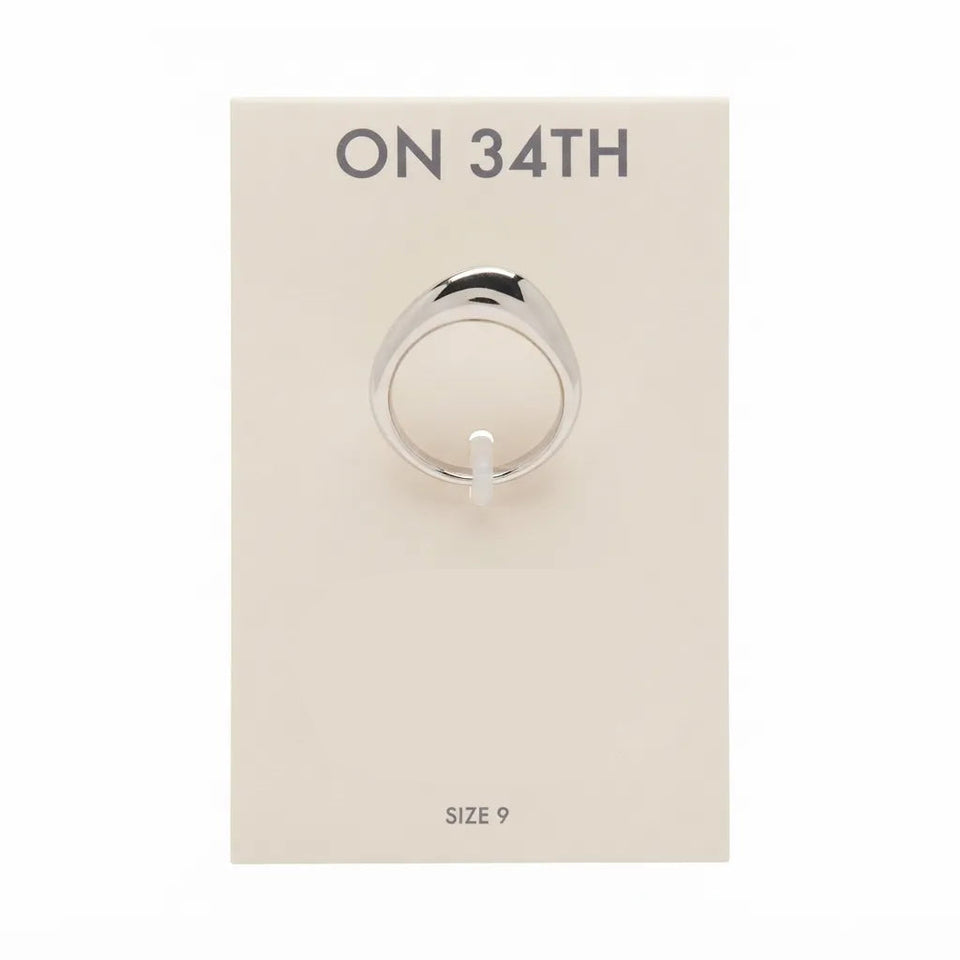 On 34th Women's Silver-Tone Sculptural Ring