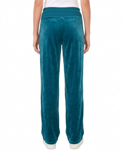 Vince Camuto Women's Teal Velour Drawstring-Waist Straight-Leg Pants|Vince Camuto In Lebanon