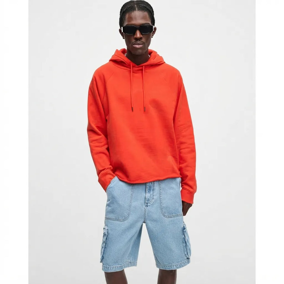 Mode Of One Men's Bright Red French Terry Hoodie