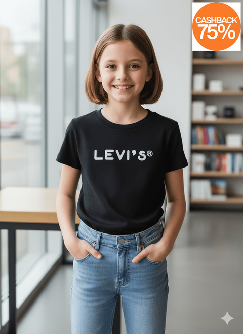 Levis Girl's Black T-Shirt |Levis In Lebanon