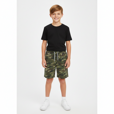Cat & Jack Boys' Green and Brown Camo Knit Pull-On Shorts | Cat & Jack in Lebanon