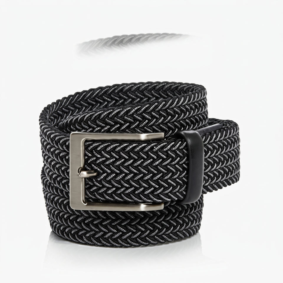 The Men's Store at Bloomingdale's Men's Black Woven Stretch Belt