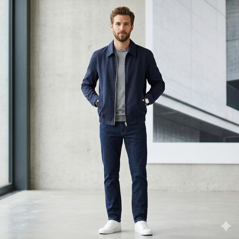 Celio Men's Navy Modern Cut Jacket|Celio In Lebanon