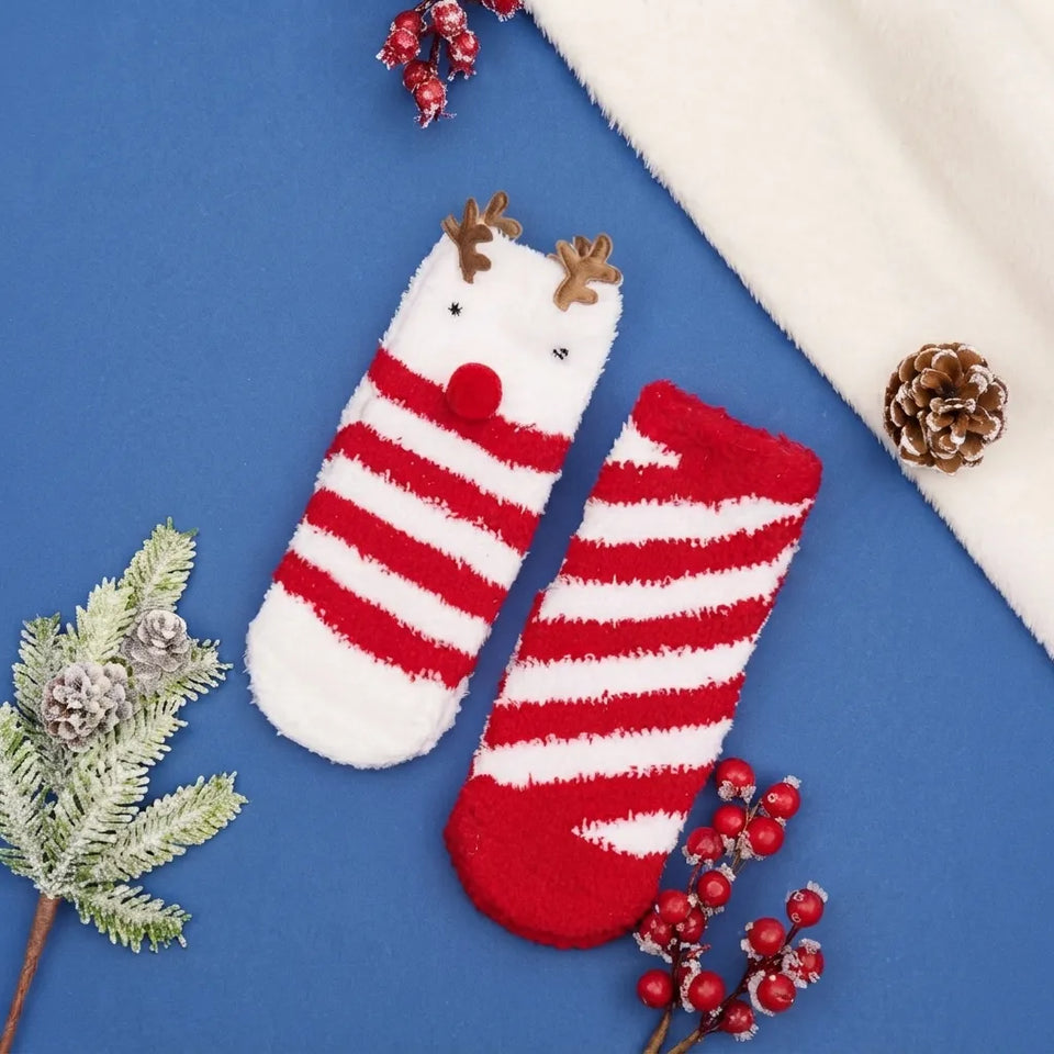 Sinsay Girl's Red/White Holiday Theme 2-Pack Socks