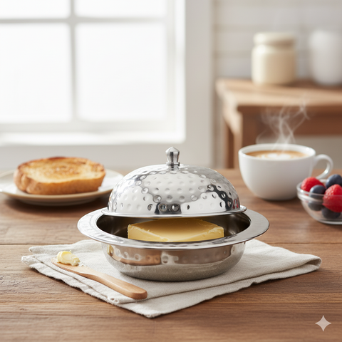 Lucky Tiger Stainless Steel Sugar Bowl with Lid  (ST-0661/B)