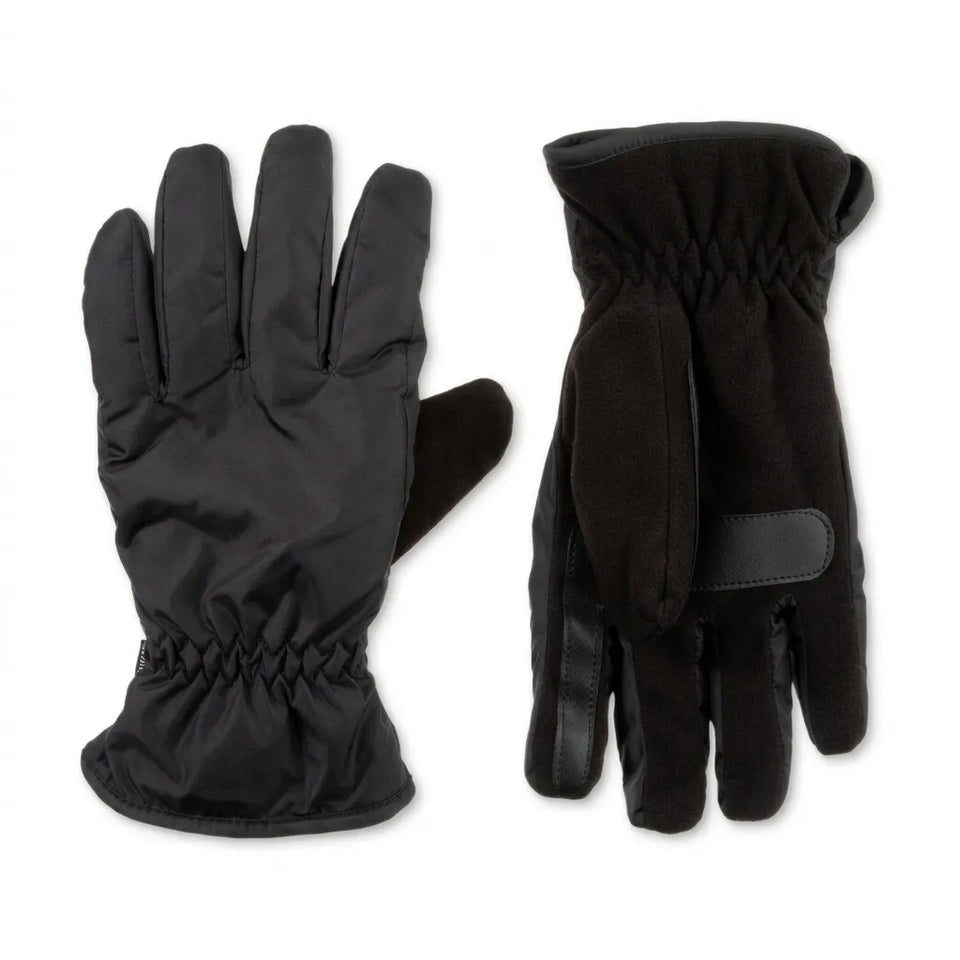 Isotoner Men's Black Waterproof Active Gloves