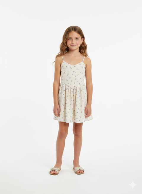 Tinsel Town Girl’s Cream Floral Mini Dress | Tinsel Town in Lebanon