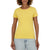 DKNY Women's Yellow Organic Cotton Crew Neck Short Sleeve T-Shirt