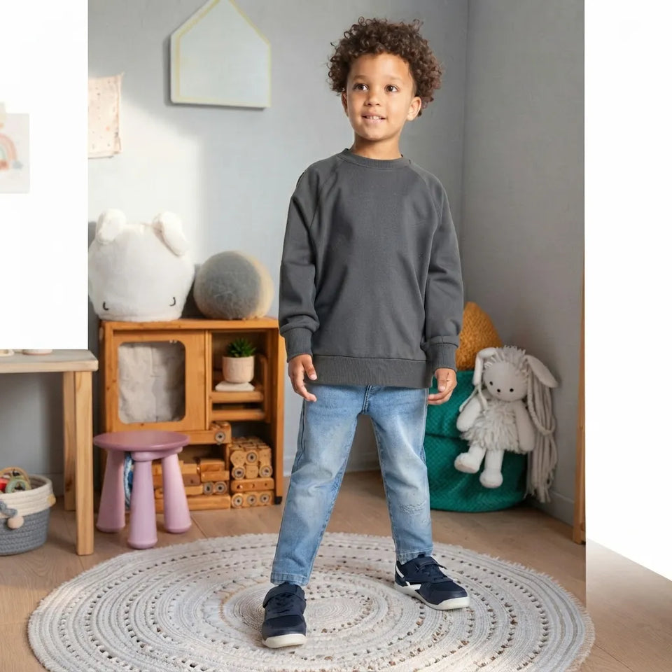 Sinsay Boy's Grey Reglan Sleeve Sweatshirt