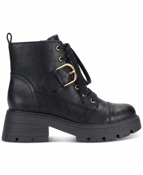Sun + Stone Men's Black Kellen Lace-Up Combat Boots | Sun + Stone in Lebanon