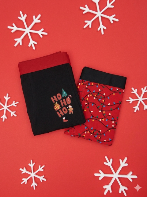 Sinsay Men's Black & Red 2 Pack Classic Boxers | Sinsay In Lebanon