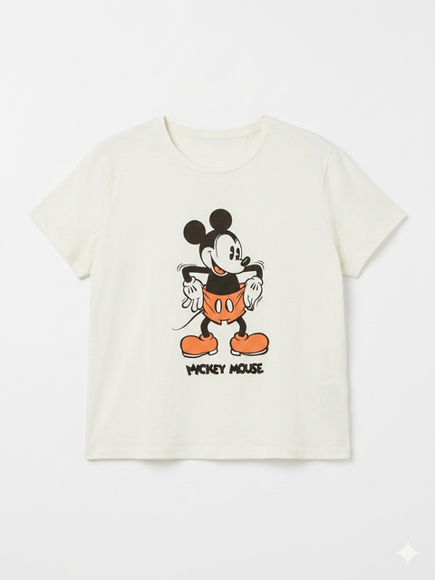 Bershka Girl's White Disney Minnie Mouse T-Shirt   | Bershka in Lebanon
