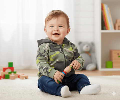 Boboli Baby Boy's Camouflage Zippered Jacket| Boboli in Lebanon