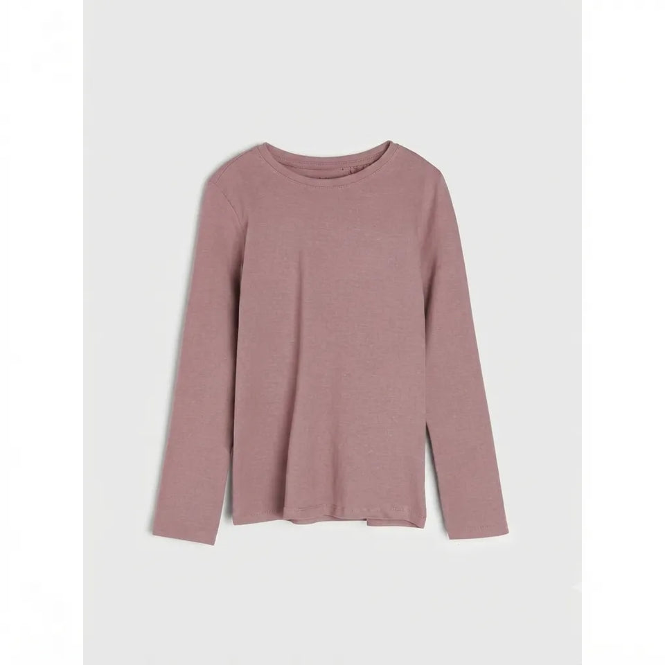 Sinsay Girl's Mauve Long Sleeve Cotton Blouse