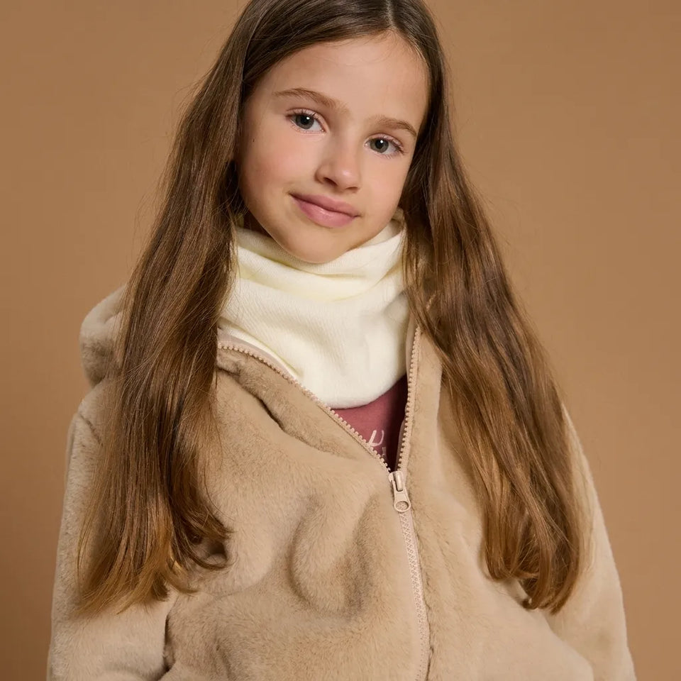 Sinsay Girl's Off White Knitted Snood Scarf