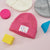Sinsay Girl's Pink Cuffed With Decorative Front Patch Beanie