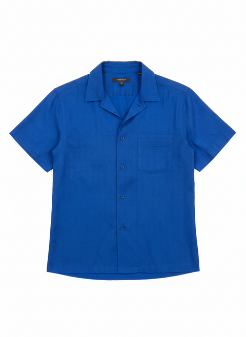 Perry Ellis Men Blue Short Sleeve Geo Textured Shirt | Perry Ellis in Lebanon