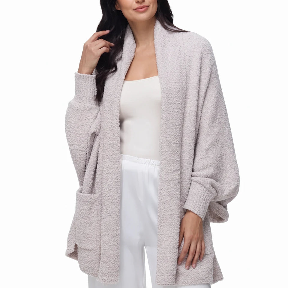 525 Women's Beige Cozy Cape Cardigan