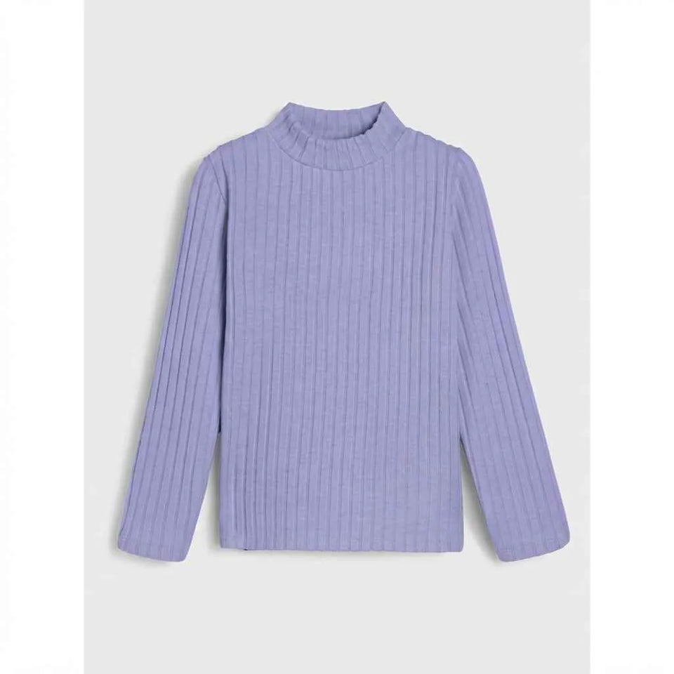 Sinsay Girls Purple Ribbed Sweater