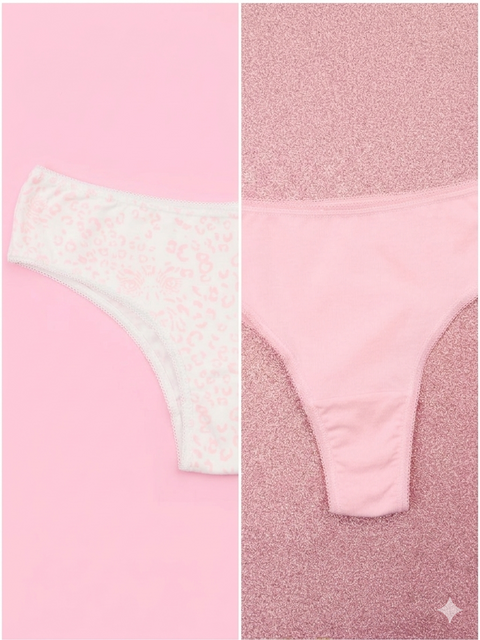 Sinsay Women's Pink Printed 2 Packs Panties|Sinsay In Lebanon
