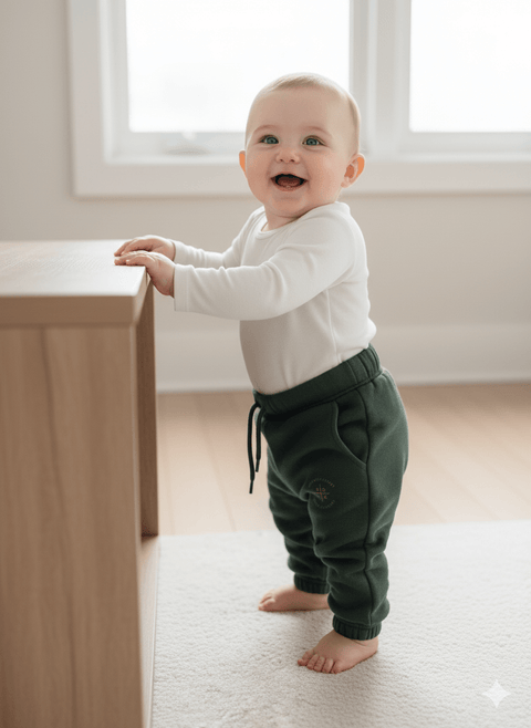 POMPdeLUX Baby Boy's Green Sweatpants |POMPdeLUX in Lebanon
