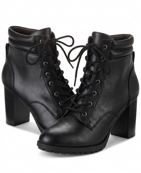 Style & Co Women's Black Madixe Lace-Up Boot | Style & Co in Lebanon