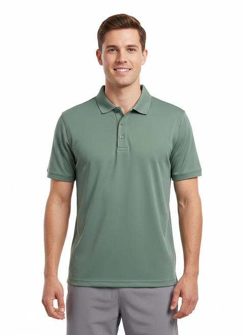 Reebok Men's Sage Green Performance Polo Shirt | Reebok in Lebanon