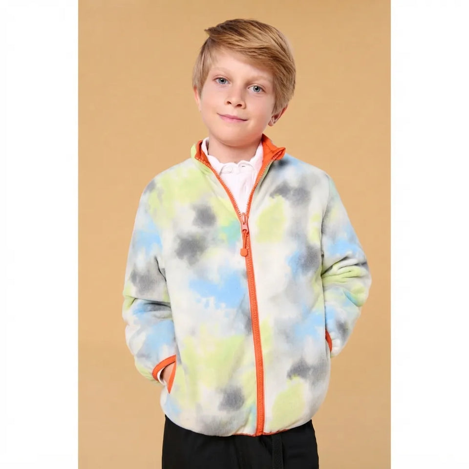 Sinsay Boys' Orange Reversible Fleece-Lined Jacket