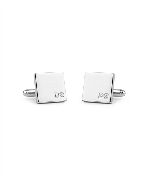 DSQUARED2 Men's Premium Silver Square Cufflinks | DSQUARED2 in Lebanon