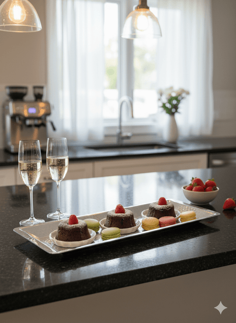 Lucky Tiger Stainless Steel Rectangular Tray  (34755020FHH)