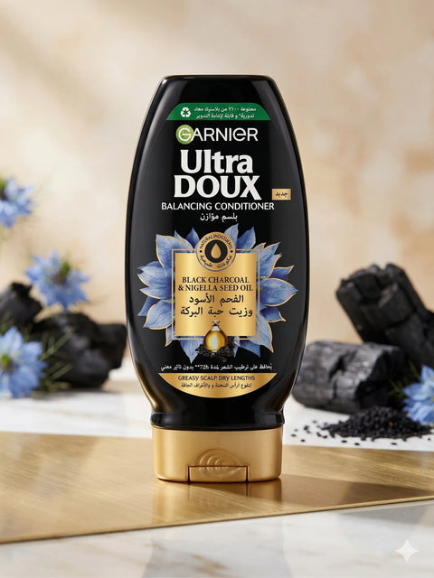 Garnier Ultra Doux بعد التسمم Black Charcoal و Nigella Oil 200ml '3610340652332