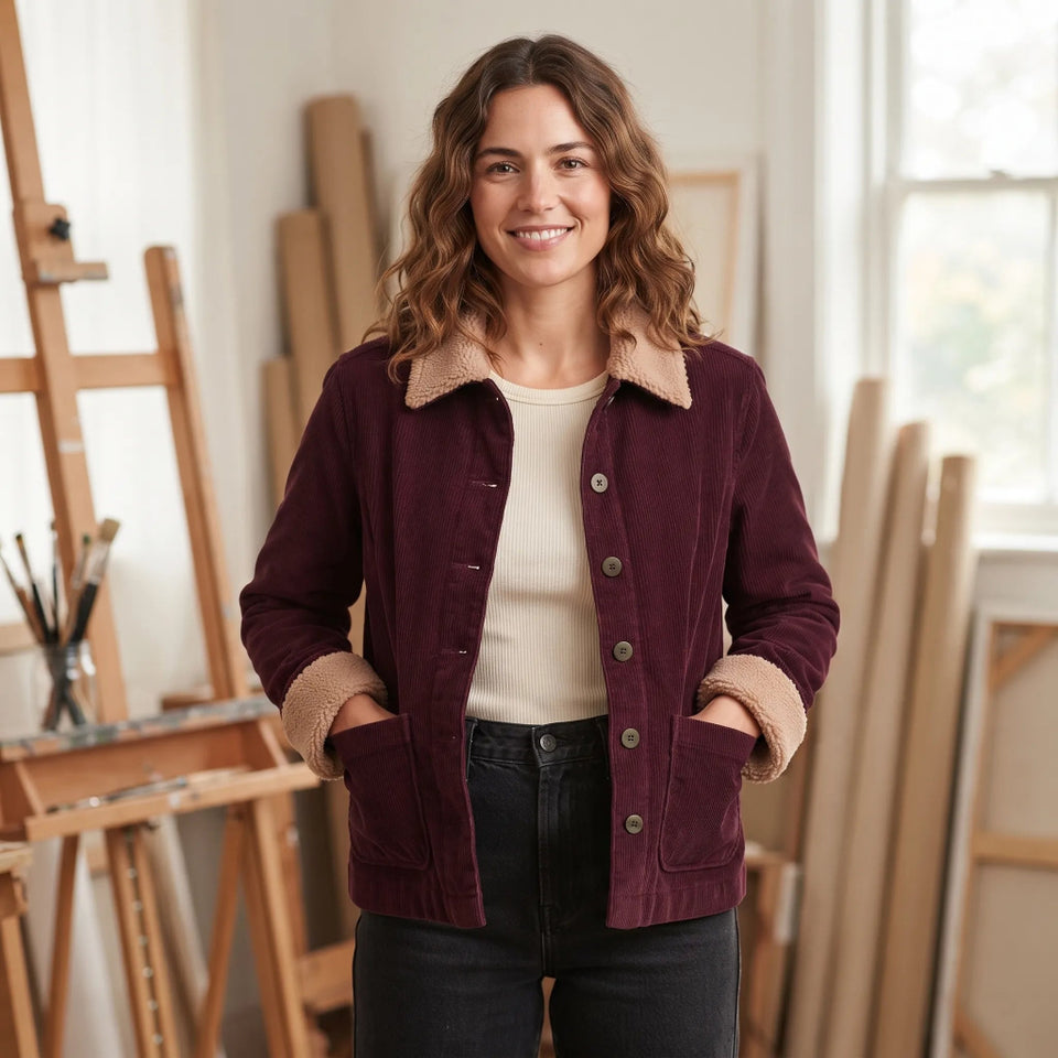 Boston Traders Women's Burgundy Lined Jacket