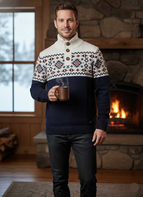 Rebel Men's Multicolor Magnus Knitted Sweatshirt |Rebel In Lebanon