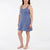 Elle Sport Women's Blue Sleeveless Athletic With Built In Shelf Bra And Short Dress