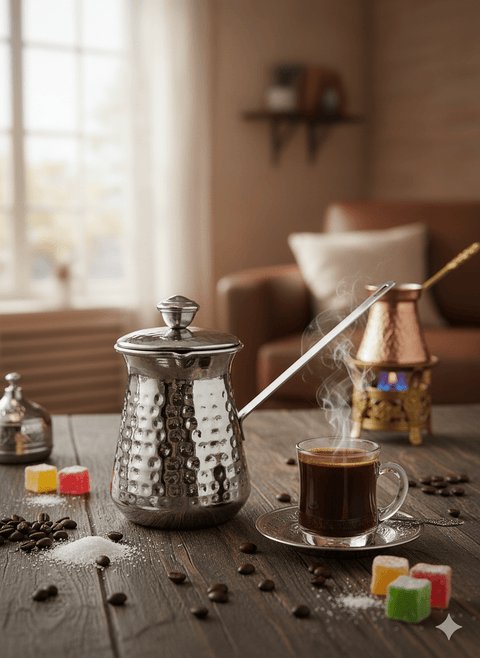 Lucky Tiger Stainless Steel Coffee Pot With Lid 2 (2293)